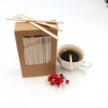 Мешалка для кофе из березового дерева с индивидуальным бумажным пакетом
